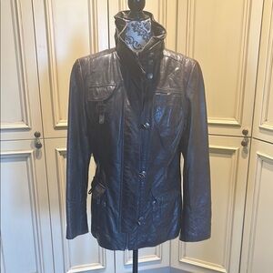 Danier Black Leather Jacket Timeless Style